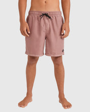 BILLABONG ALL DAY OVERDYE 17" SHORTS - DUSTY ROSE