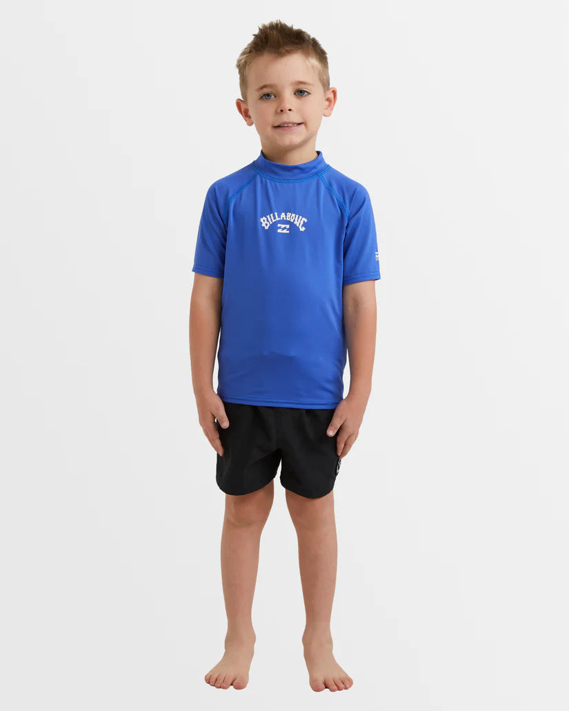 BILLABONG GROMS ALL DAY ARCH RASHIE - COBALT