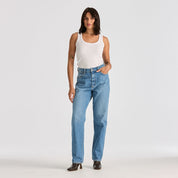 WRANGLER HI CLAUDIA BLUE FLOWER JEANS