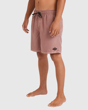 BILLABONG ALL DAY OVERDYE 17" SHORTS - DUSTY ROSE