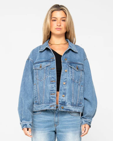 RUSTY ALL TIME OVERSIZED DENIM JACKET