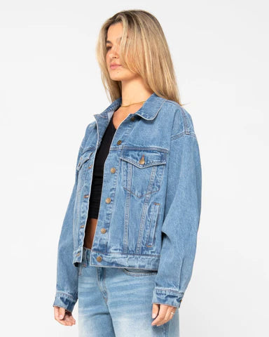 RUSTY ALL TIME OVERSIZED DENIM JACKET