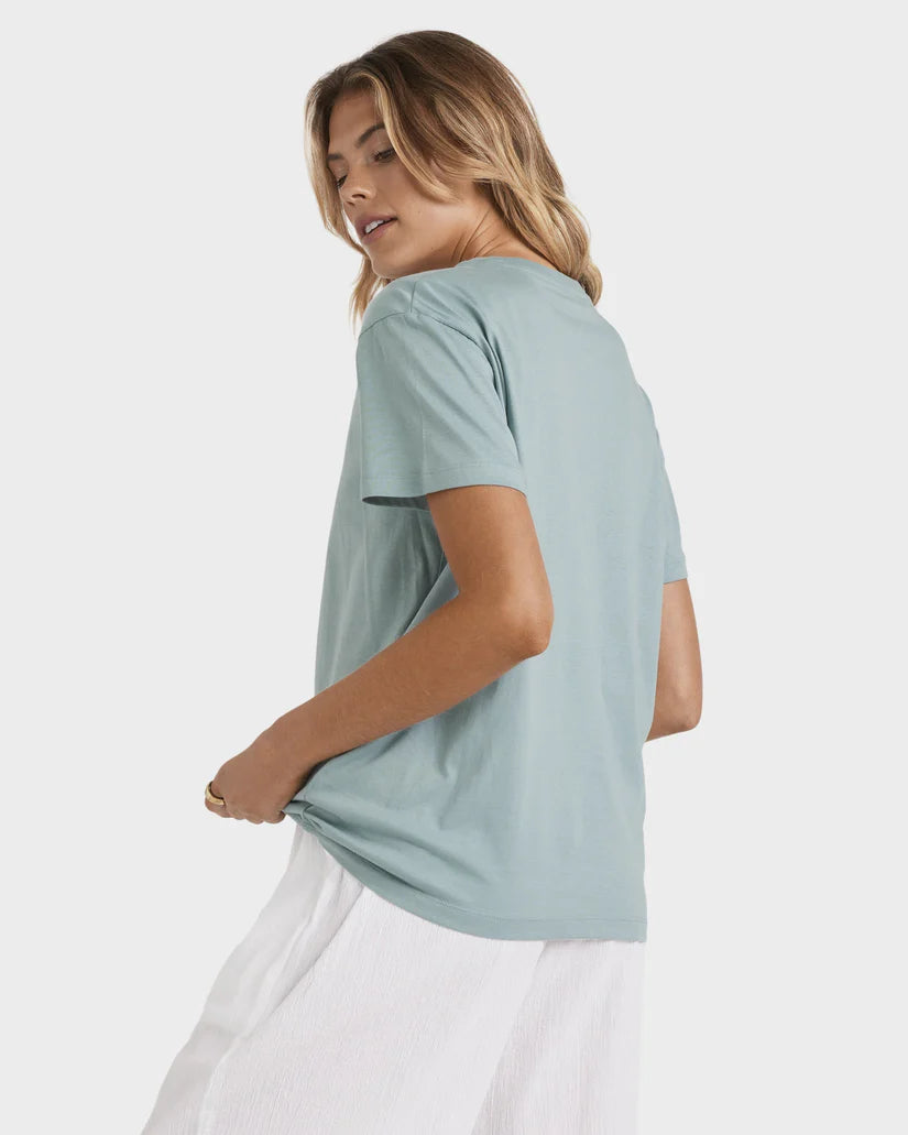 BILLABONG EMERALD ISLAND TEE - BLUE FOG