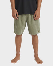 BILLABONG LARRY CORD WALK SHORTS - GREEN ASH