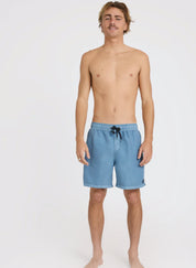 BILLABONG ALL DAY OVERDYE LAYBACK 17” BOARDSHORTS - STEEL BLUE