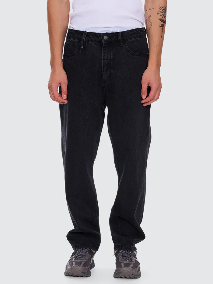 THRILLS SLACKER DENIM JEAN - AGED BLACK