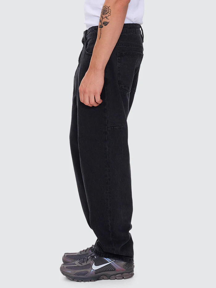 THRILLS SLACKER DENIM JEAN - AGED BLACK