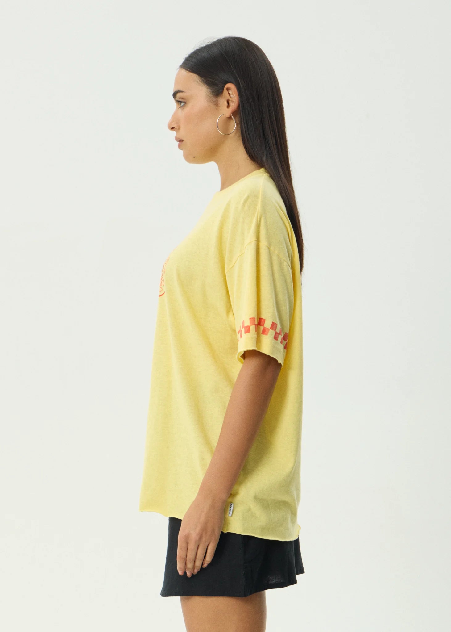 AFENDS CALDA OVERSIZED TEE – HEMP COTTON GRAPHIC T-SHIRT IN NATURAL