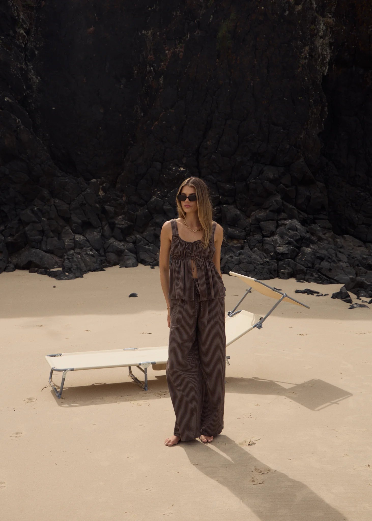 AFENDS CYRUS WIDE LEG PANT – RECYCLED LIGHTWEIGHT DRAWSTRING PANTS