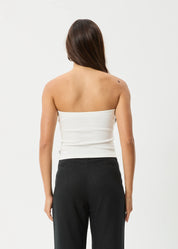 AFENDS JAMIE RIB TUBE TOP – ORGANIC COTTON STRETCH CROP TOP