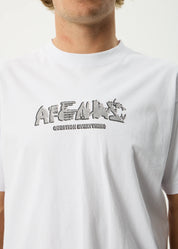 AFENDS LQD METAL HEAVYWEIGHT BOXY TEE – RECYCLED CROPPED FIT GRAPHIC T-SHIRT