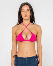 RUSTY SANDALWOOD MULTIWAY BIKINI TOP - FUCHSIA