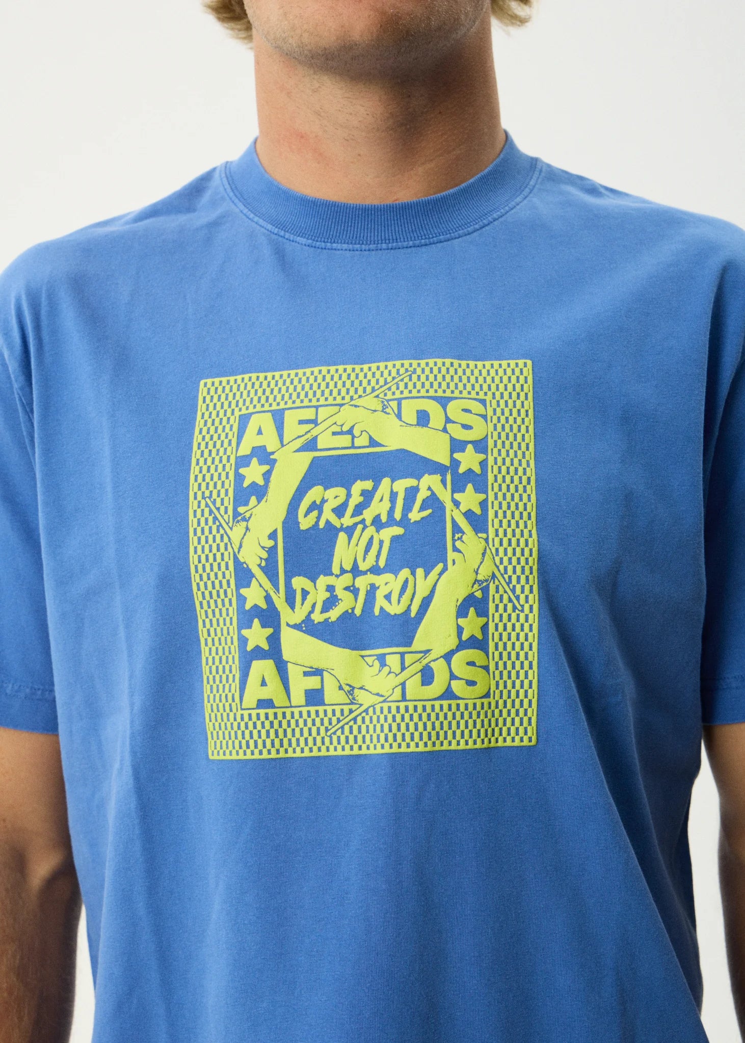 AFENDS PAINTER RETRO TEE – RECYCLED COTTON GRAPHIC T-SHIRT BY JULIAN DURON