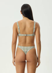 AFENDS SCOUT BIKINI TOP – RECYCLED NYLON CHECK UNDERWIRE SWIM TOP