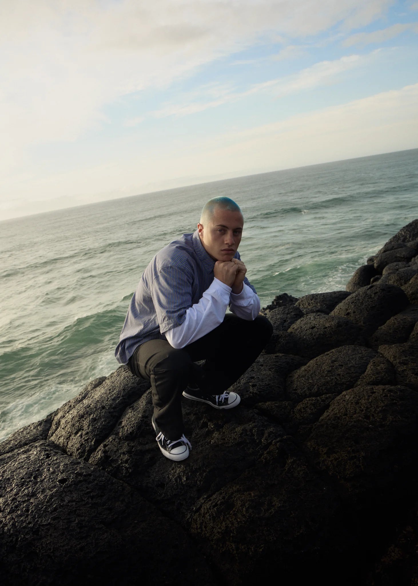 AFENDS SHIPWRECK STRIPE SHORT SLEEVE SHIRT – RECYCLED ORGANIC COTTON OVERSIZED BUTTON-UP