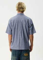 AFENDS SHIPWRECK STRIPE SHORT SLEEVE SHIRT – RECYCLED ORGANIC COTTON OVERSIZED BUTTON-UP