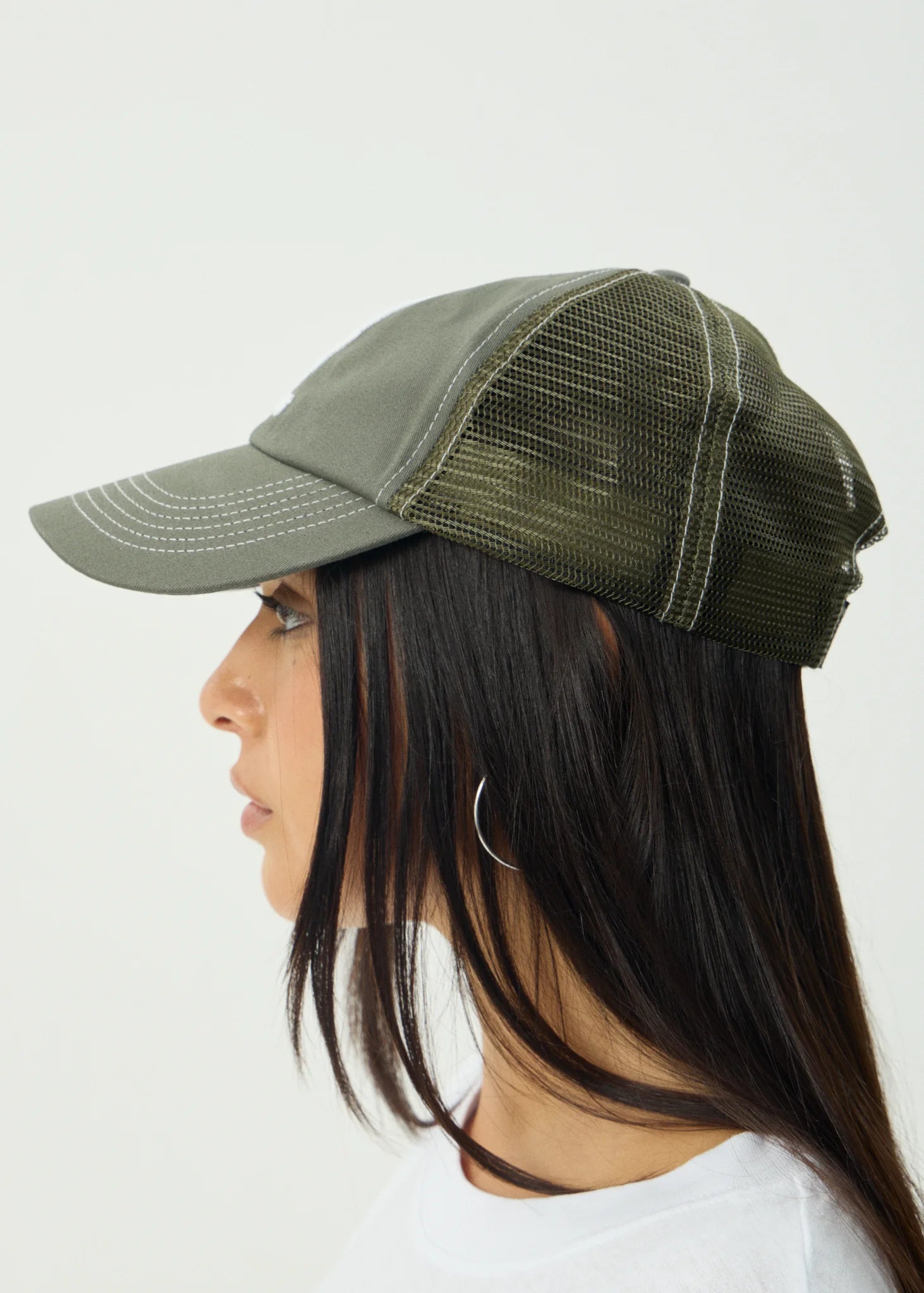 AFENDS SKELETOR SIX PANEL MESH CAP – RECYCLED SNAPBACK HAT WITH EMBROIDERY