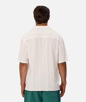 INDUSTRIE THE MARCOS SHORT SLEEVE SHIRT - OFF WHITE/TURQUOISE