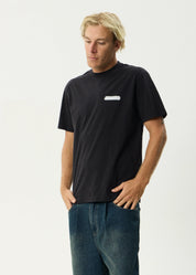 AFENDS X-RAY RETRO TEE – RECYCLED COTTON GRAPHIC T-SHIRT IN STONE BLACK