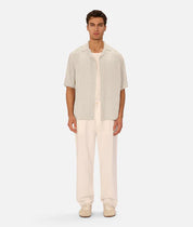 INDUSTRIE THE SIRACUSA SHORT SLEEVE SHIRT - EGG SHELL