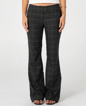 RUSTY PLAID MUMMY LOW RISE SUIT PANT