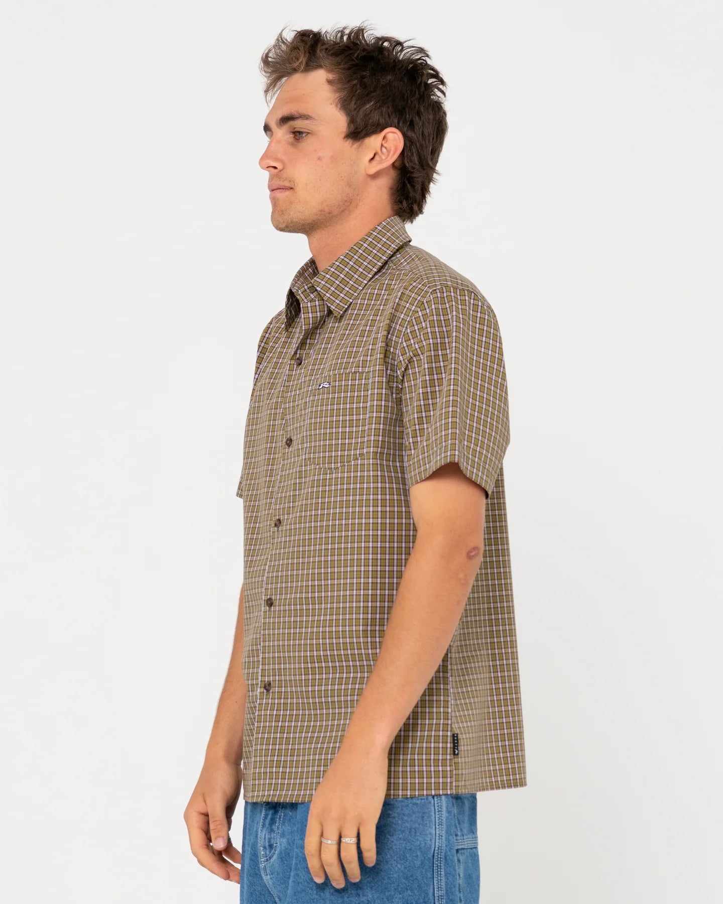 RUSTY DATSUN CHECK SHORT SLEEVE SHIRT