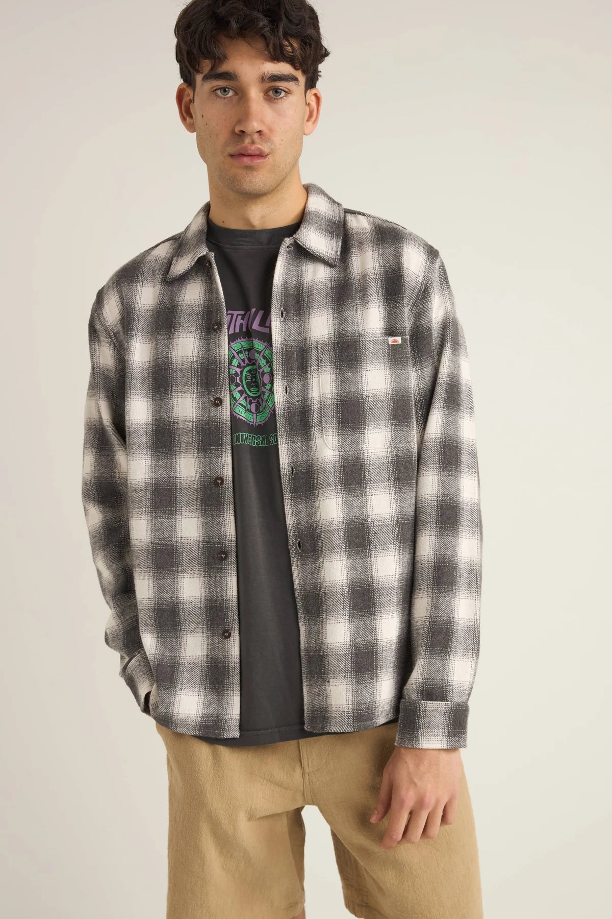RHYTHM PLAID LS FLANNEL SHIRT