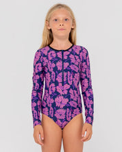 RUSTY HIBISCUS LONG SLEEVE ONE PIECE GIRLS