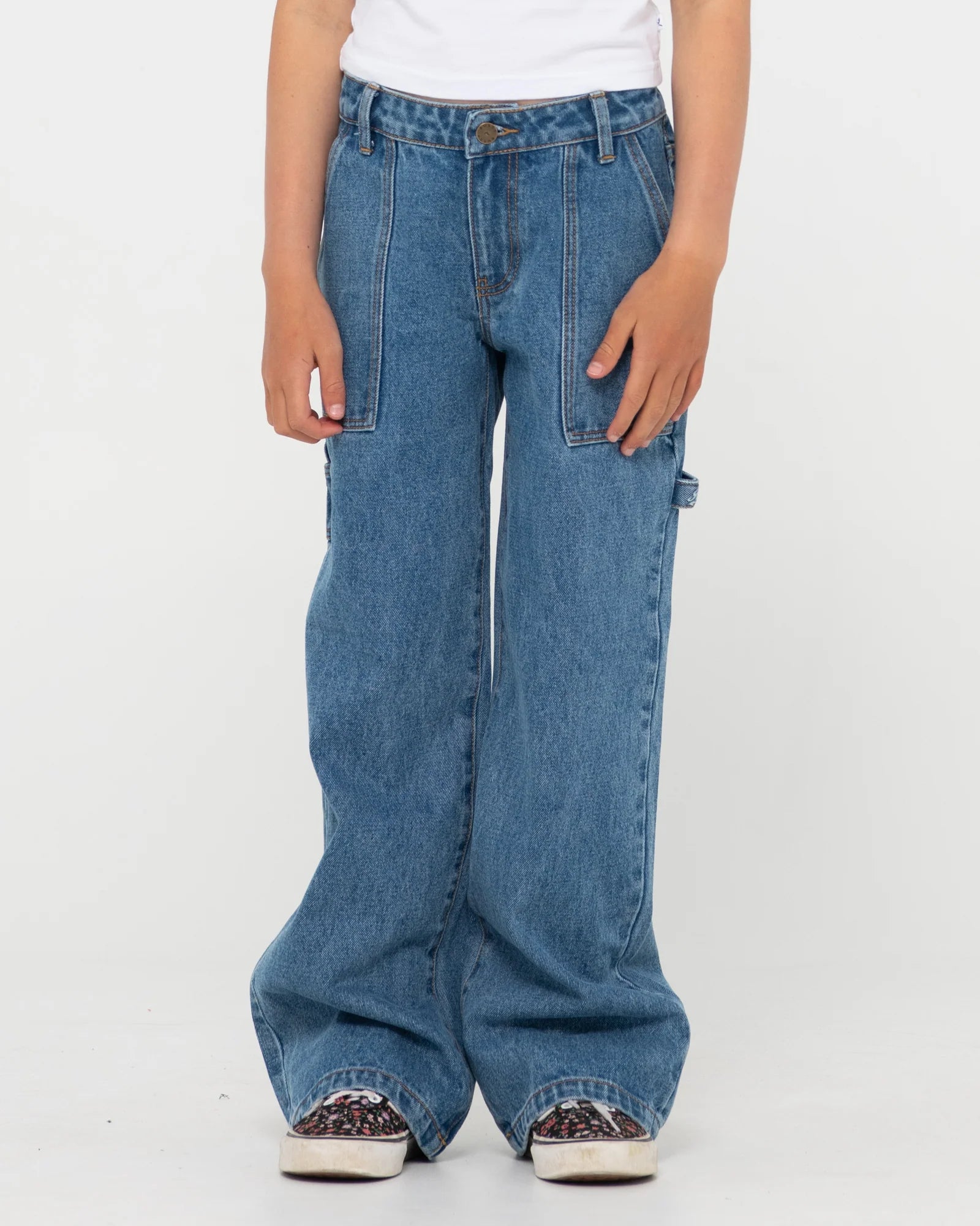 RUSTY BILLIE LOW DENIM CARPENTER PANT GIRLS