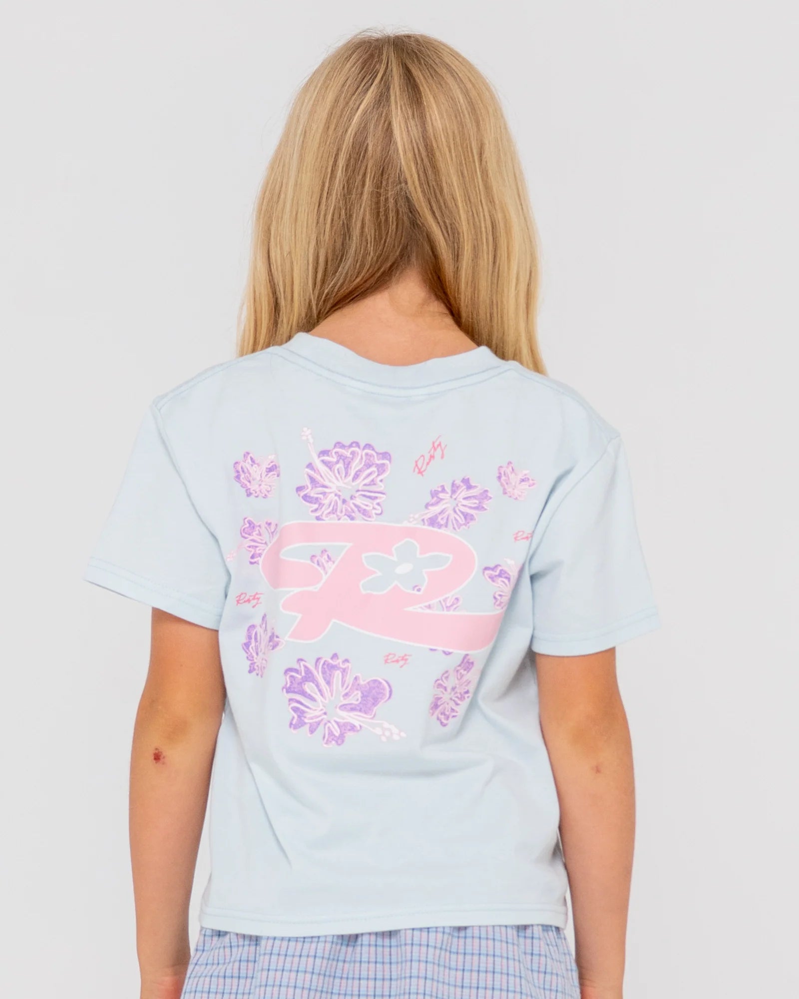 RUSTY HIBISCUS OVERSIZED TEE GIRLS