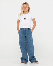 RUSTY BILLIE LOW DENIM CARPENTER PANT GIRLS