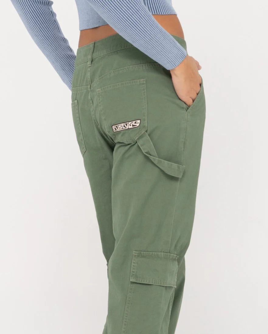 RUSTY CADE LOW STRAIGHT CANVAS CARGO PANT