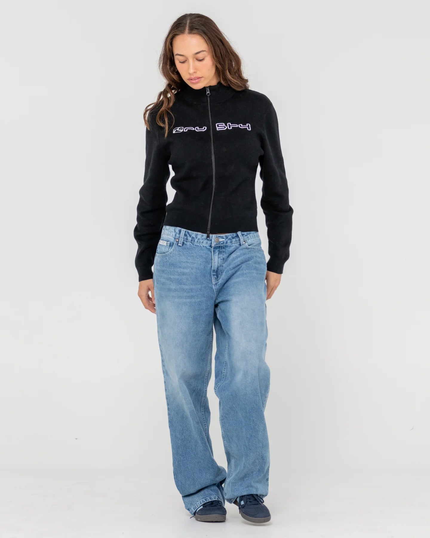 RUSTY SUNDIAL ZIP THROUGH  KNIT