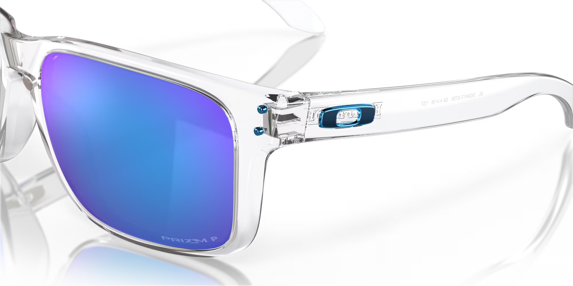 OAKLEY HOOLBROOK XL POLISHED CLEAR W/PRIZM SAPPHR IRID POL