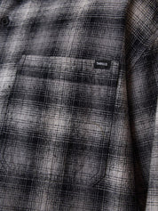 THRILLS BARRIO LONG SLEEVE FLANNEL SHIRT - BLACK