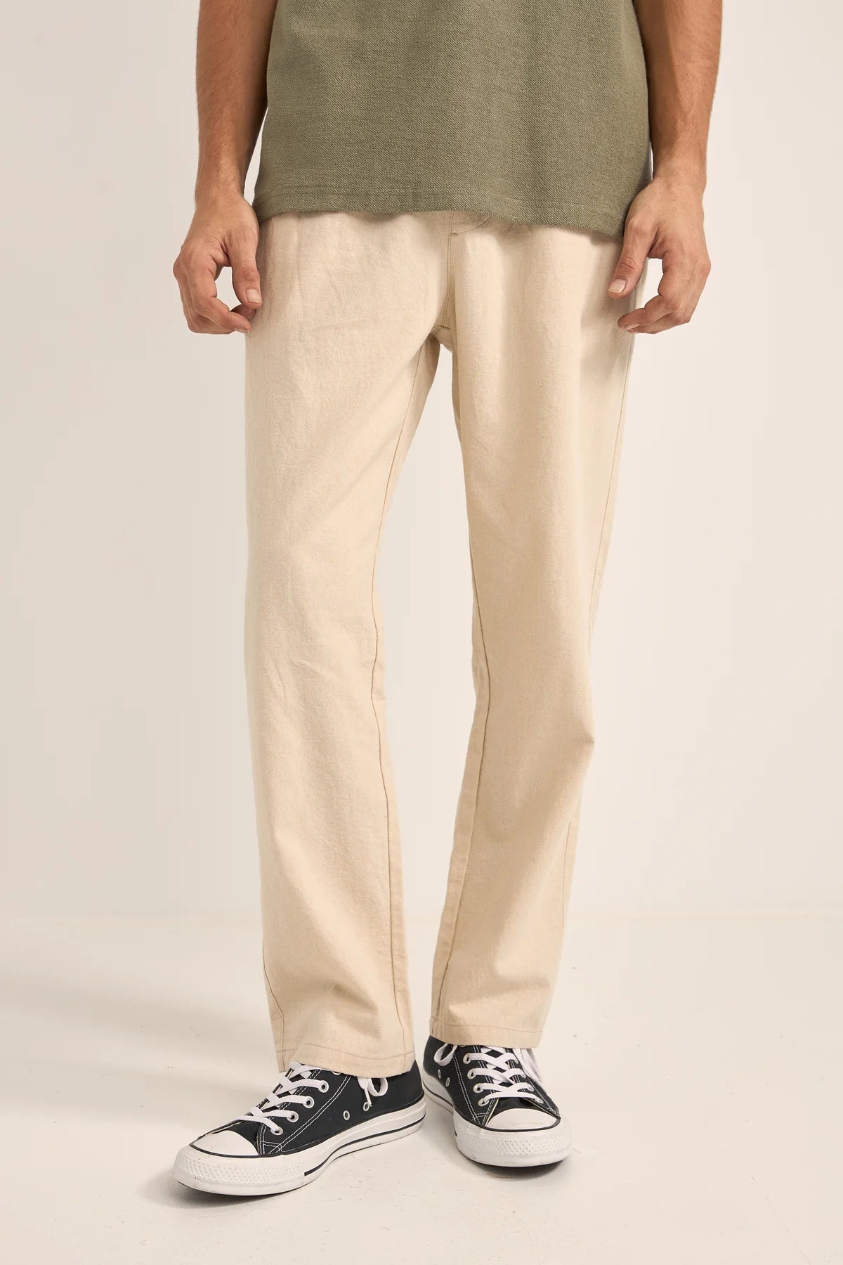 RHYTHM LINEN JAM PANT BONE