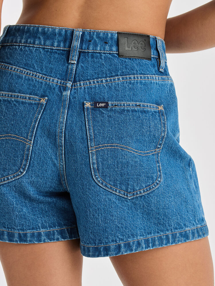 LEE HIGH RELAXED SHORT BLUE QUARTER