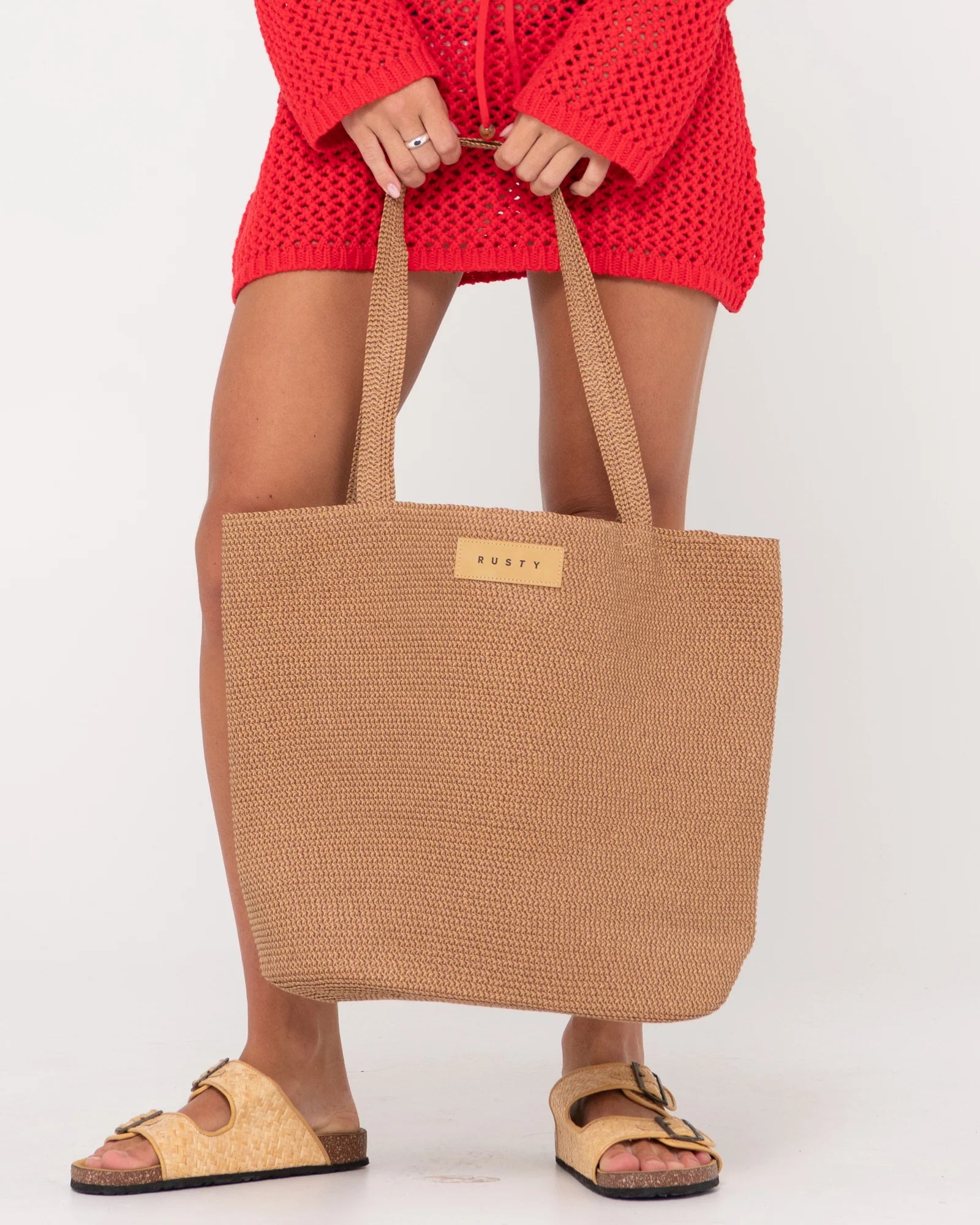 RUSTY GISELE STRAW BEACH BAG