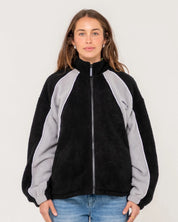 RUSTY TWO TIDES ZIP THROUGH FLEECE