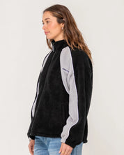 RUSTY TWO TIDES ZIP THROUGH FLEECE