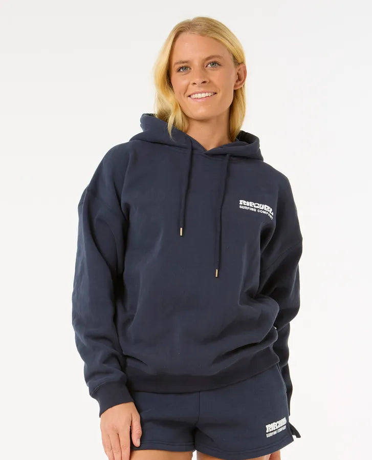 RIP CURL SURF PUFF HERITAGE HOOD - NAVY