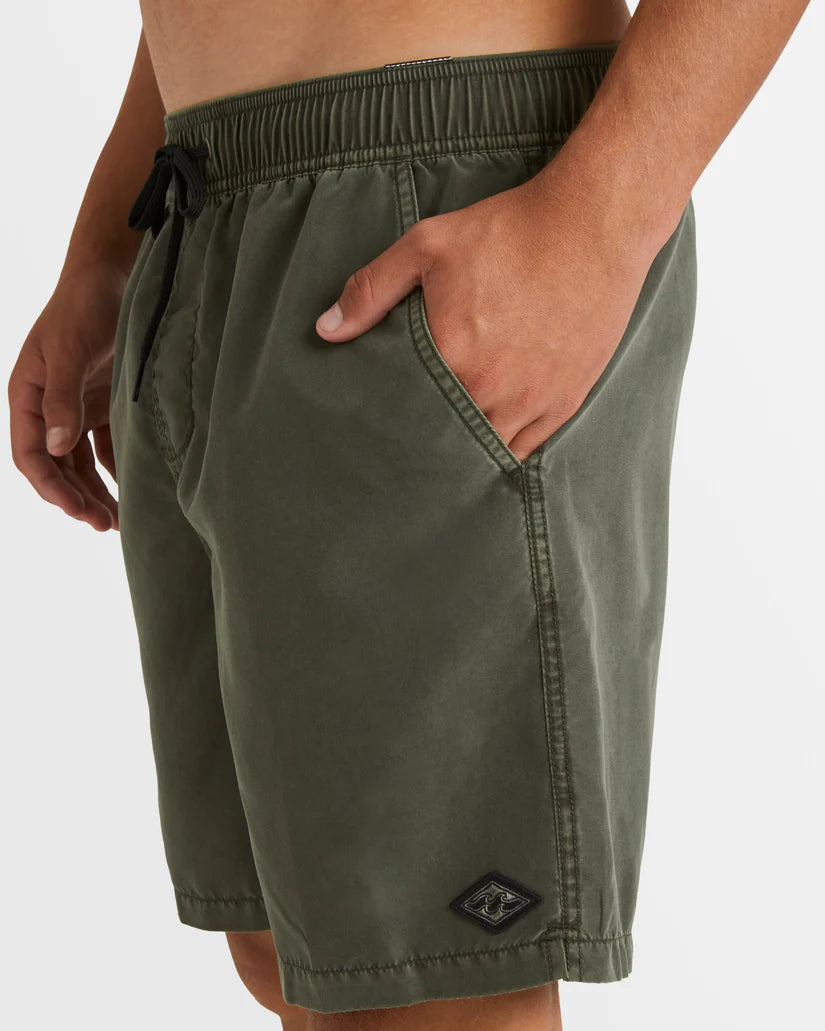 BILLABONG ALL DAY OVERDYE LAYBACK 17" BOARDSHORS - DARK MILITARY