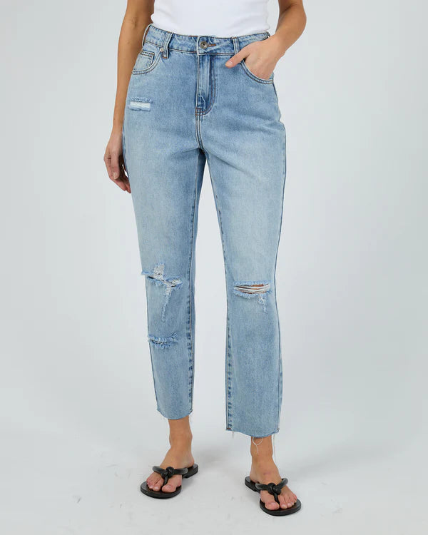 MONCIA MOM JEAN - DESTROYED BLUE