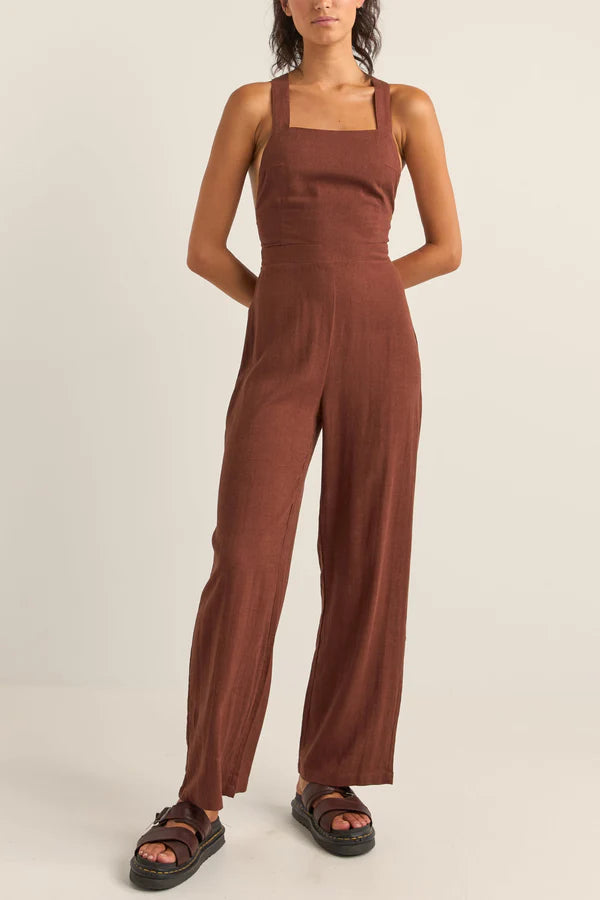 RHYTHM CABANA JUMPSUIT CHOCOLATE