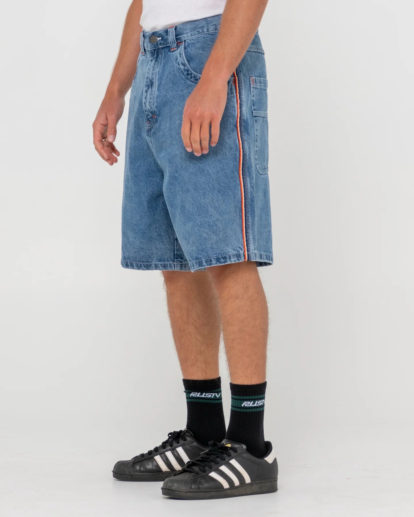 RUSTY FLIP DADDY 2.0 JORT - MIDDY BLUE