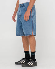 RUSTY FLIP DADDY 2.0 JORT - MIDDY BLUE