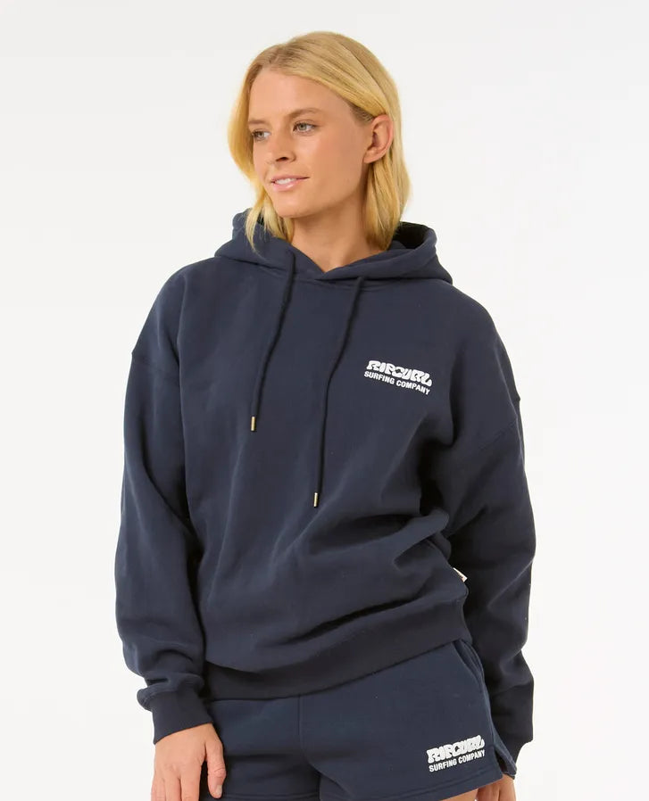 RIP CURL SURF PUFF HERITAGE HOOD - NAVY