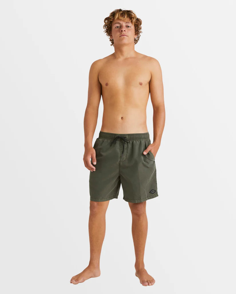 BILLABONG ALL DAY OVERDYE LAYBACK 17" BOARDSHORS - DARK MILITARY