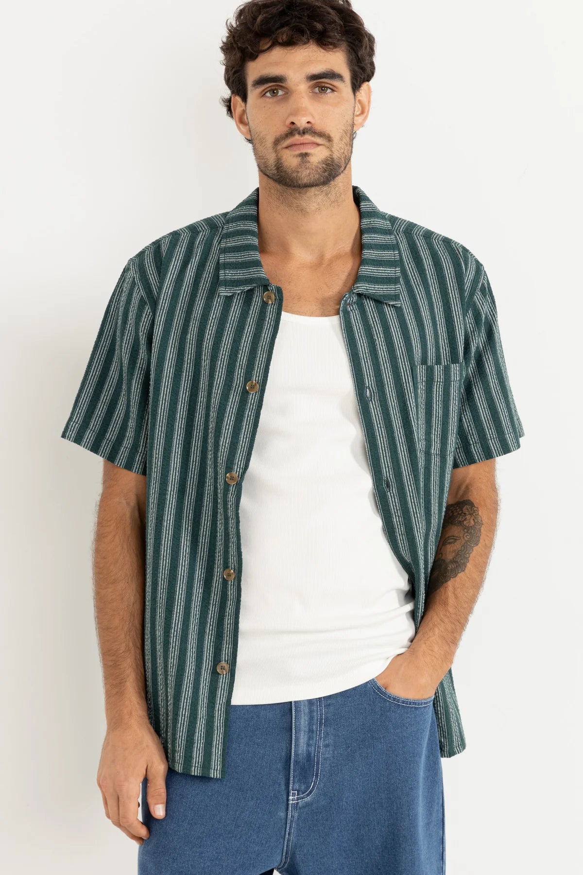 RHYTHM ELI STRIPE SS SHIRT