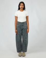 AAE HALLIE BARREL LEG JEAN - SLATE